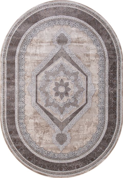 Ковер 04037C - GREY / BROWN - Овал - коллекция ARMINA