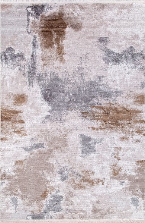 Ковер 18734A - GREY / D.BEIGE - Прямоугольник - коллекция RAMIYA