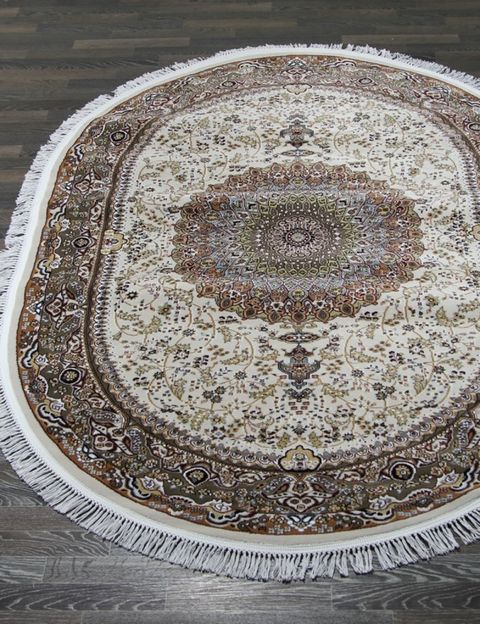 Ковер d205 - CREAM-BROWN - Овал - коллекция SHAHREZA