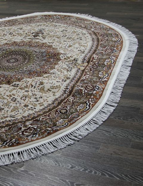 Ковер d205 - CREAM-BROWN - Овал - коллекция SHAHREZA