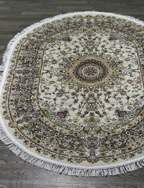 Ковер d206 - CREAM-BROWN - Овал - коллекция SHAHREZA