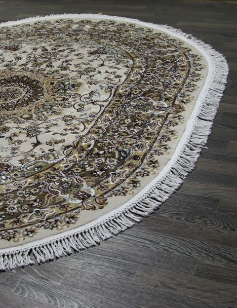 Ковер d206 - CREAM-BROWN - Овал - коллекция SHAHREZA