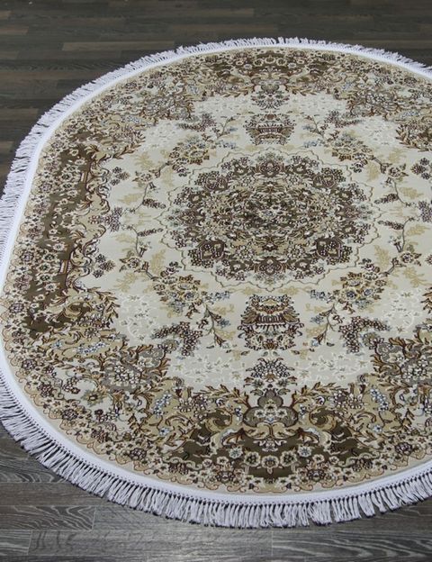 Ковер d211 - CREAM-BROWN - Овал - коллекция SHAHREZA